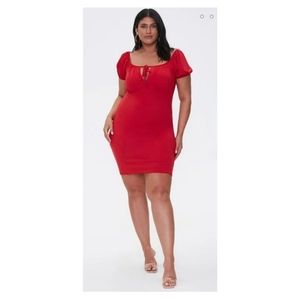 F21 Plus Size Puff Sleeve Minidress